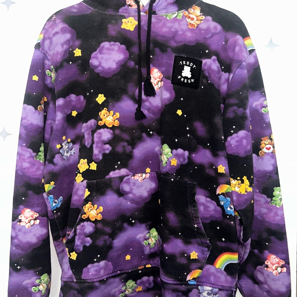 Teddy Fresh Purple Hoodie with Carebear Print